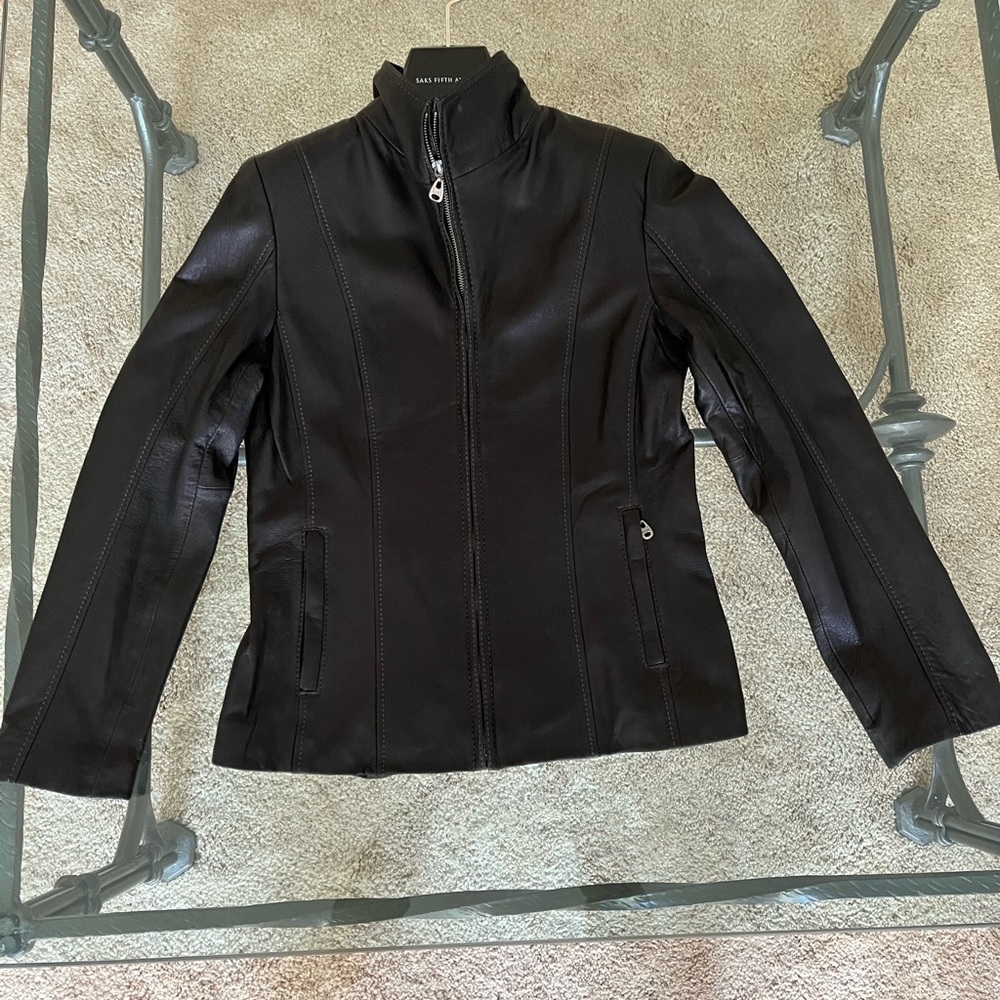 100% Lambskin Moto Jacket, Marc New York by Andrew Marc Black BNWOT - Picture 2 of 15